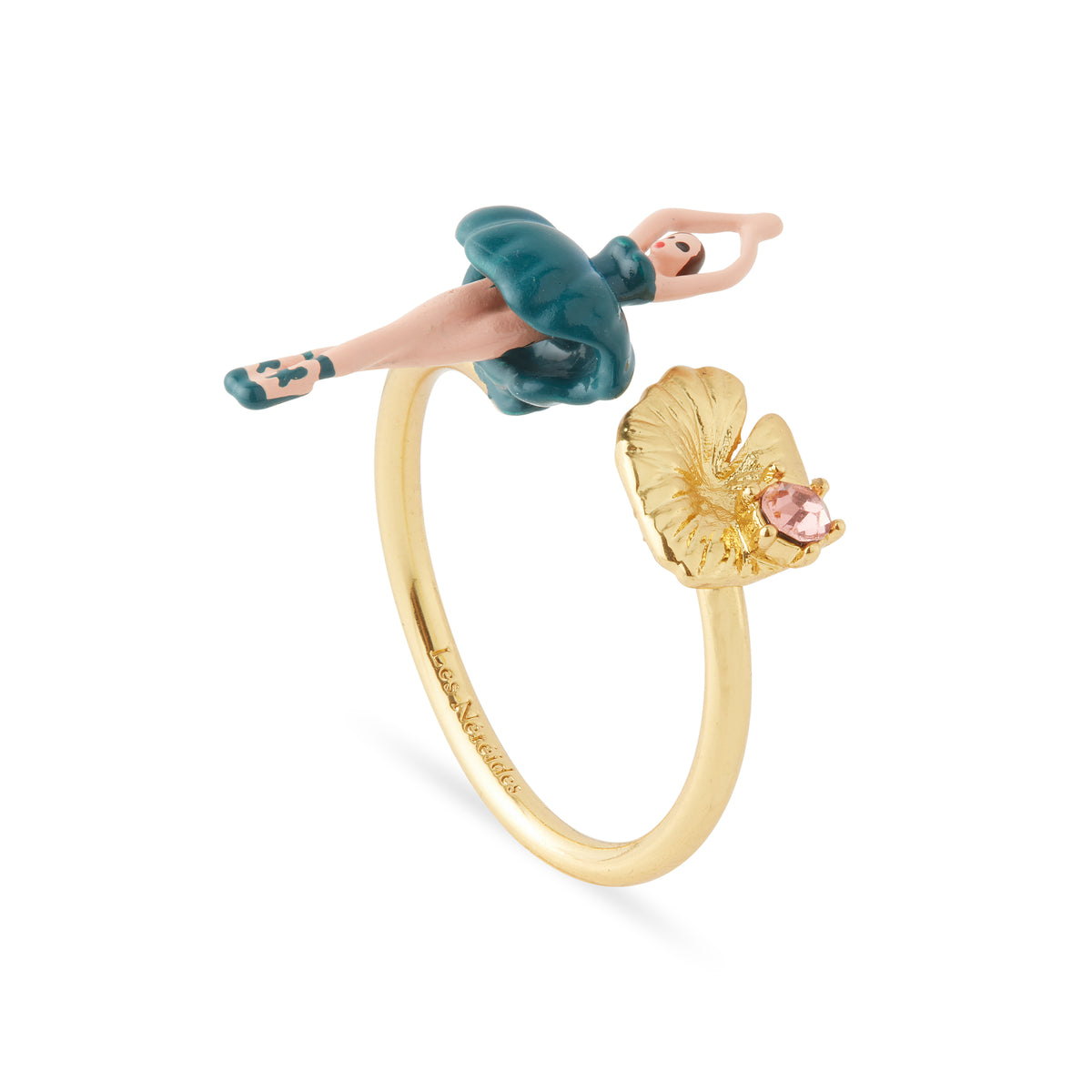 Mini Ballerina Prussian Blue Adjustable Ring | AQMDD6011