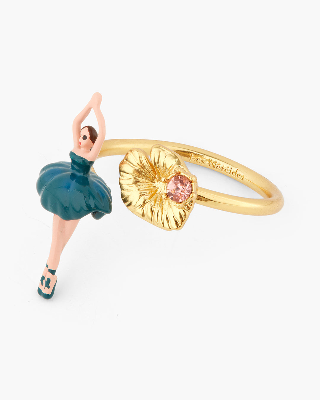 Mini Ballerina Prussian Blue Adjustable Ring | AQMDD6011