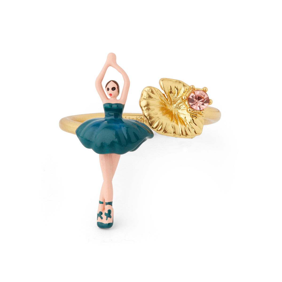 Mini Ballerina Prussian Blue Adjustable Ring | AQMDD6011
