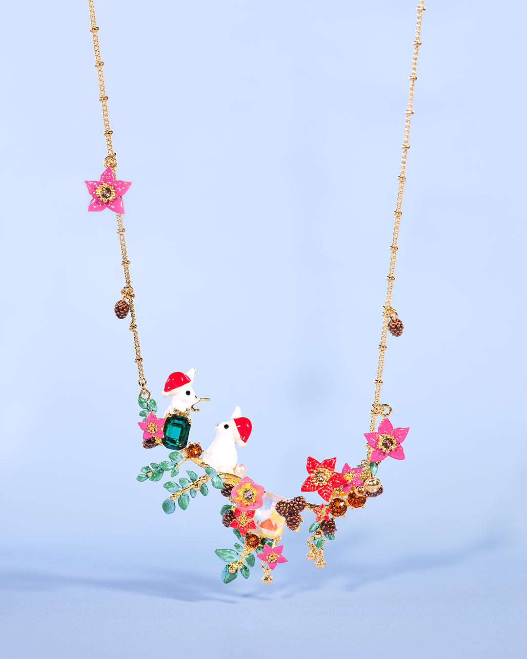 Enchanted Christmas Rabbit Statement Necklace | AQNE3011