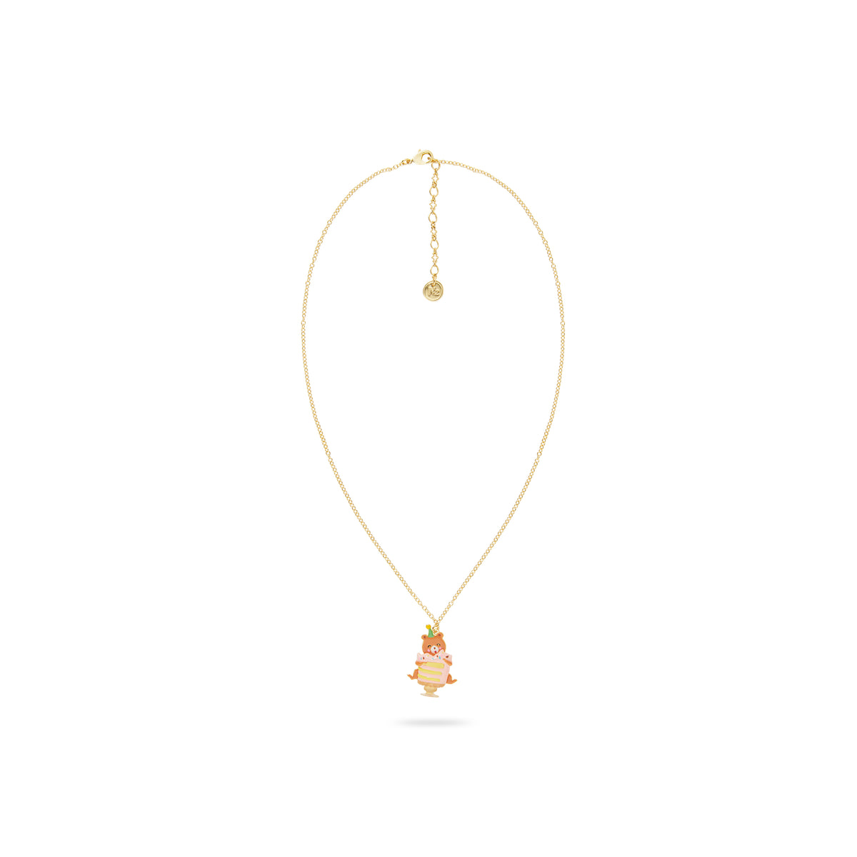 Cuddly Bear And Birthday Cake Pendant Necklace | AQPP3021