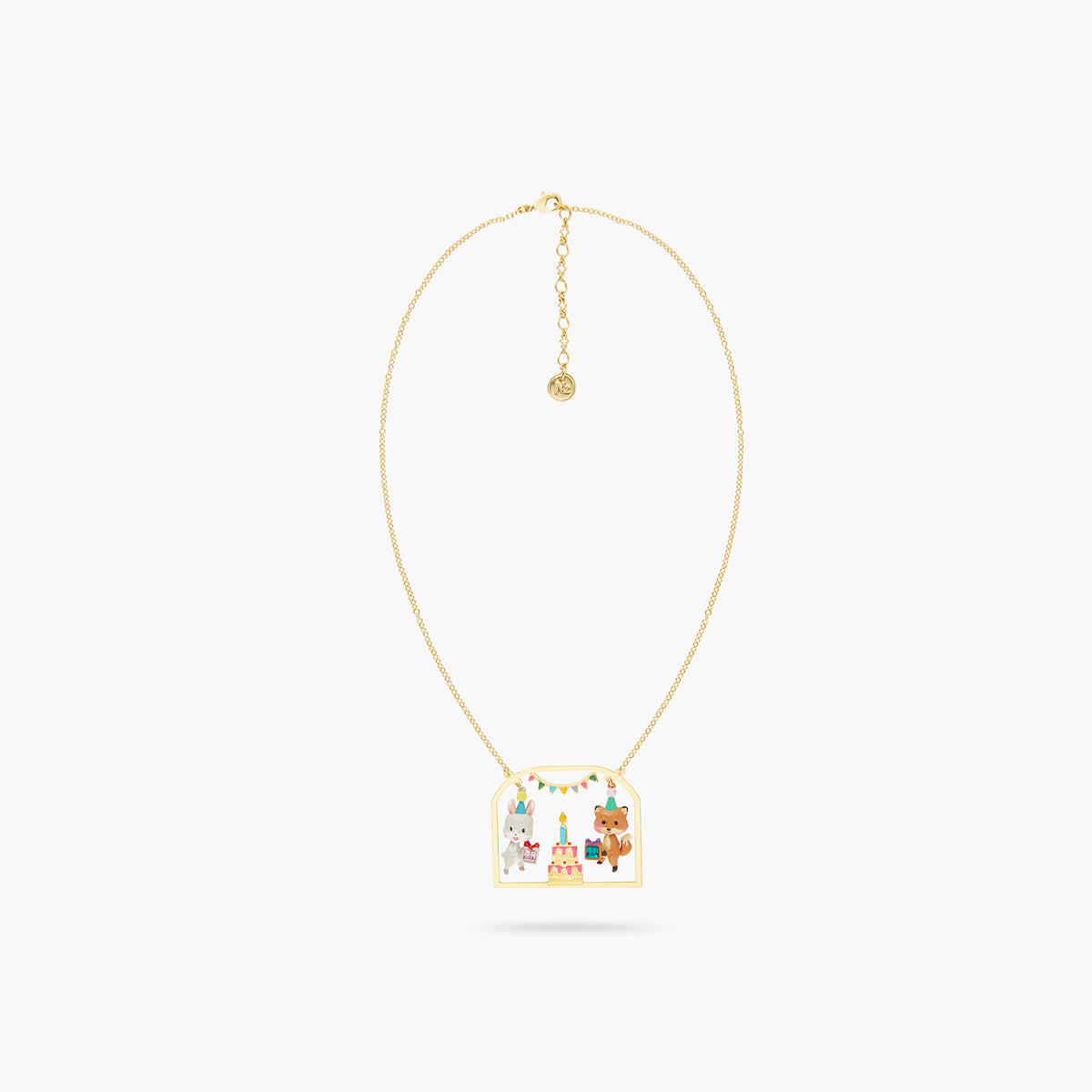 Rabbit And Fox Pendant Necklace | AQPP3081