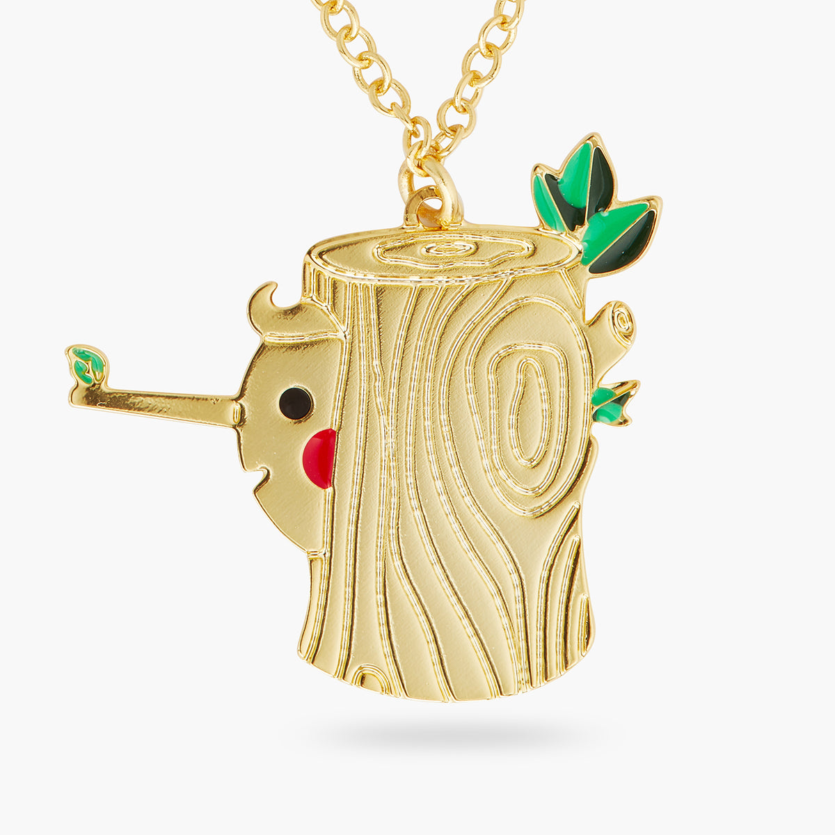 Log And Pinocchio Pendant Necklace | AQUI3061