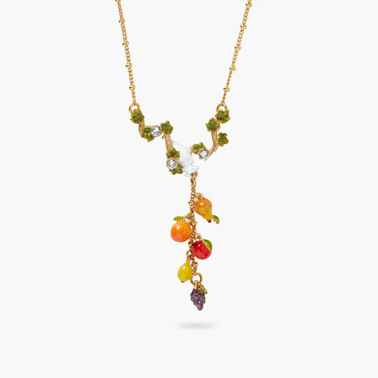 Amphora, Vine Leaves And Fruit Pendant Necklace | AQVT3081