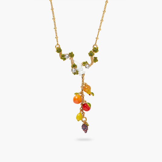 Amphora, Vine Leaves And Fruit Pendant Necklace