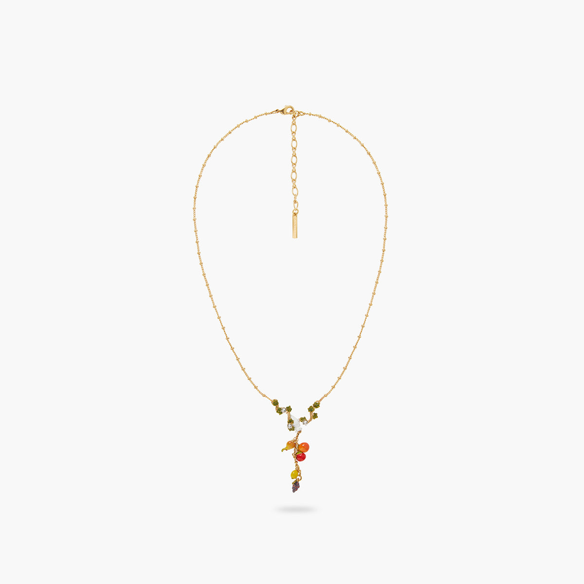 Amphora, Vine Leaves And Fruit Pendant Necklace | AQVT3081