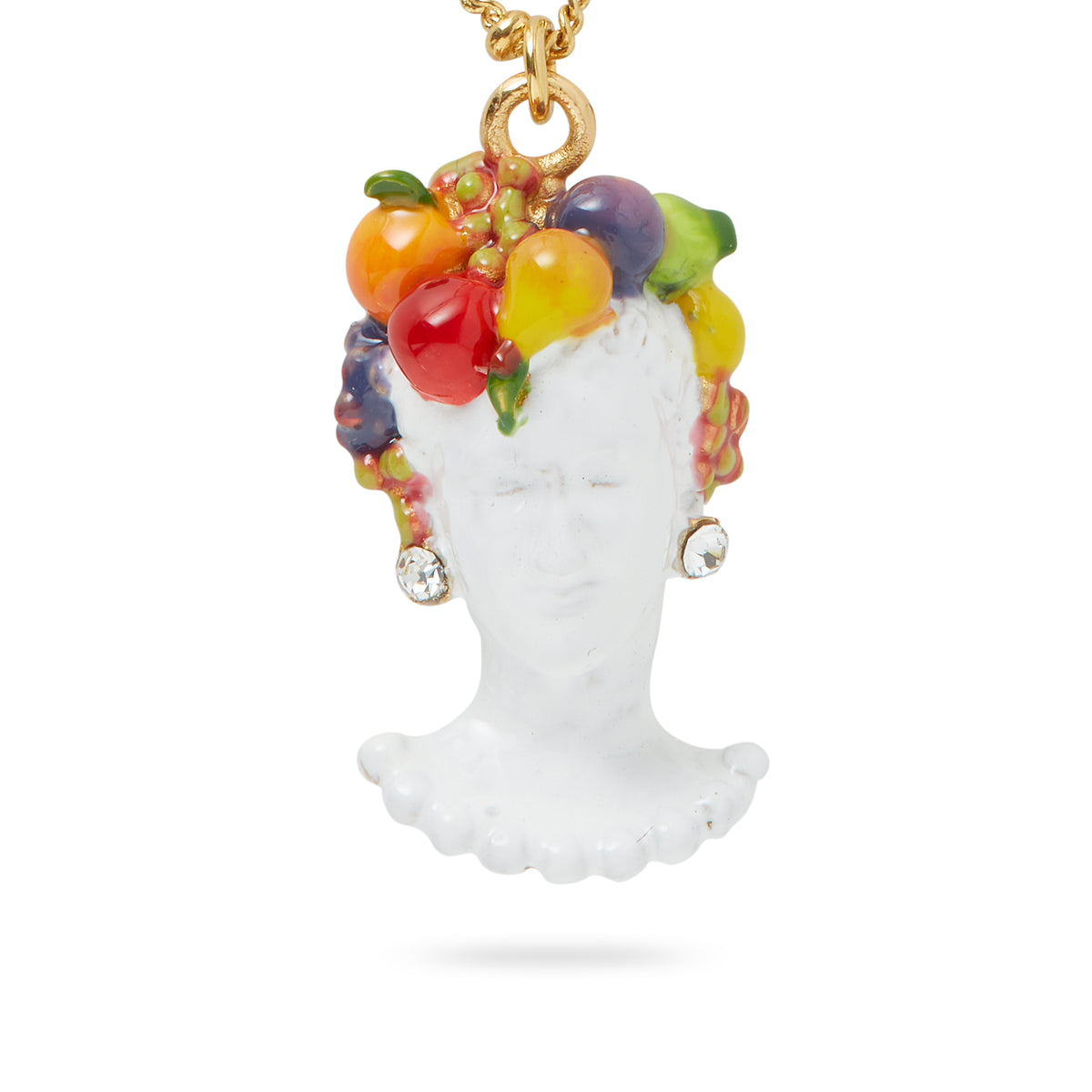 Goddess Pomona And Fruit Pendant Necklace | AQVT3091