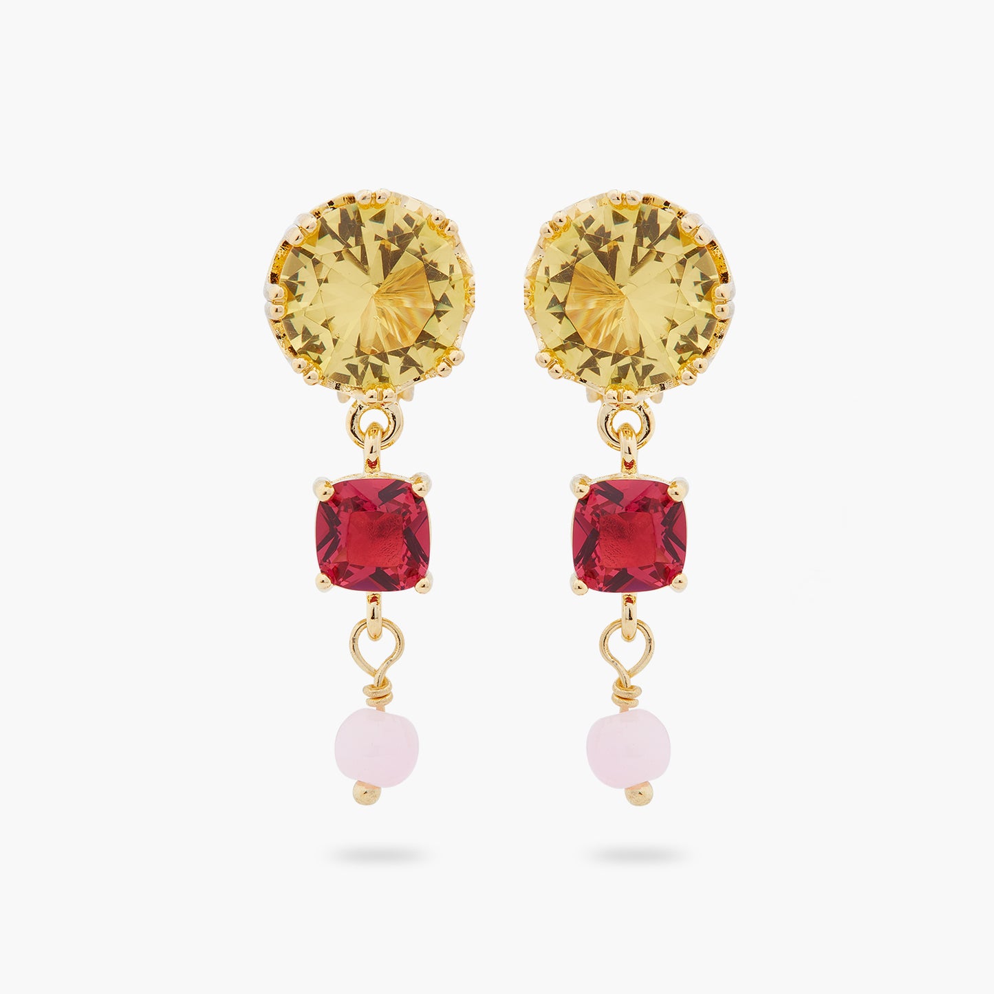 Round And Square Stone Earrings | ARCL1081