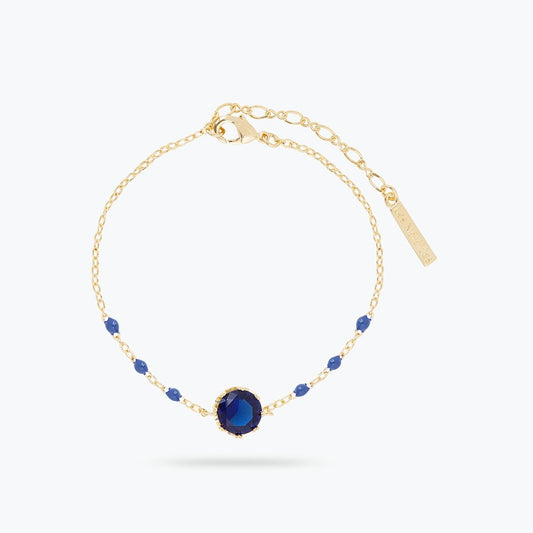Blue Round Stone Thin Bracelet