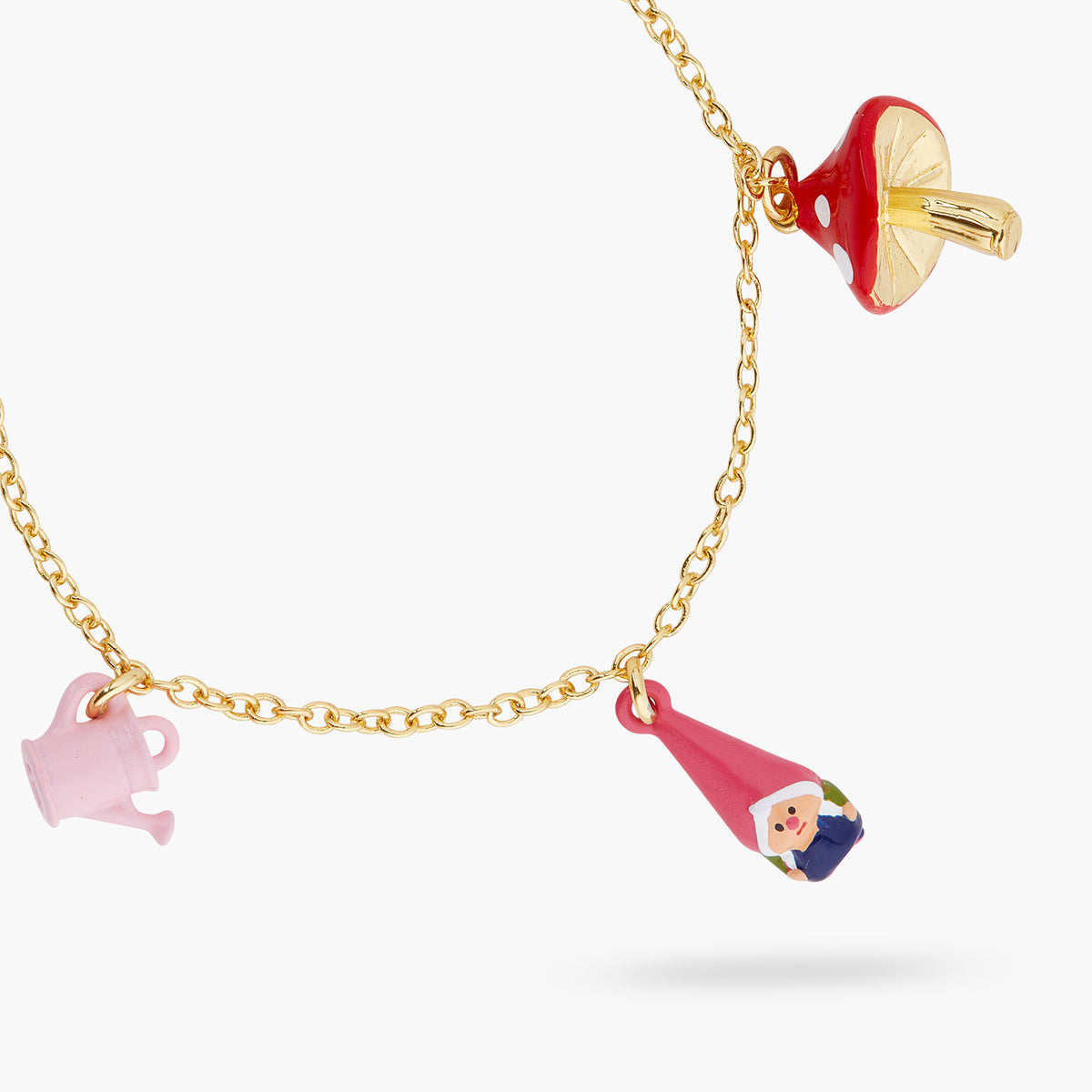 Mushroom And Garden Gnome Charm Bracelet | ARCP2011