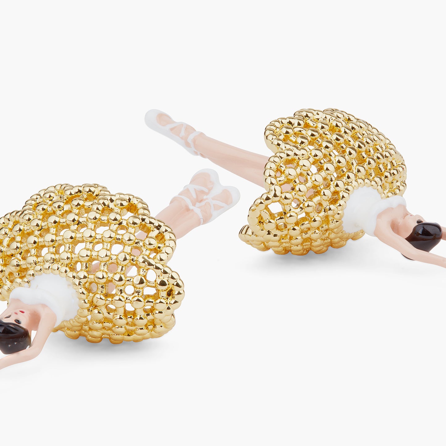 Gold Lace Tutu Ballerina Earrings | ARDD1151