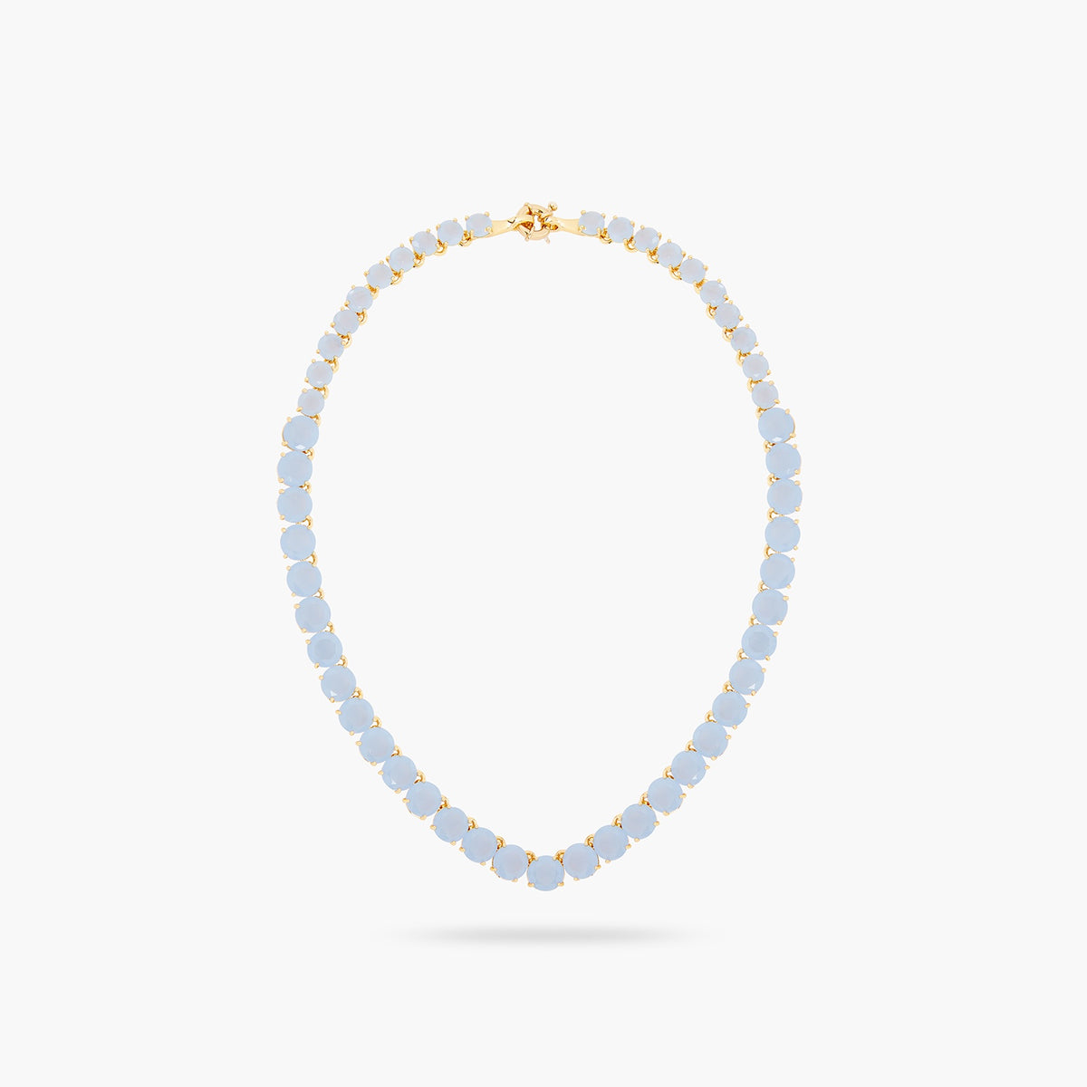 Sky Blue Diamantine Round Stone Choker Necklace | arld3321