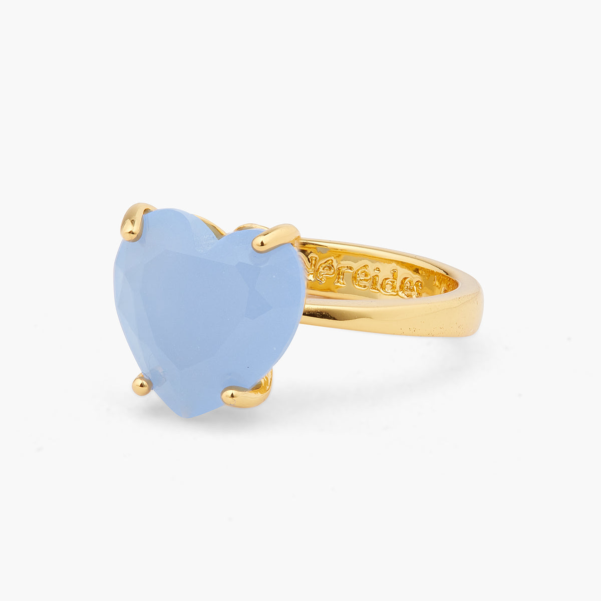 Sky Blue Diamantine Heart Solitaire Ring | ARLD6171