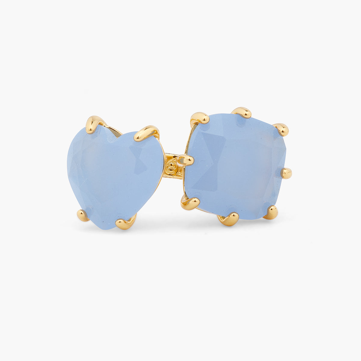 Sky Blue Diamantine Adjustable You And Me Ring | ARLD6181