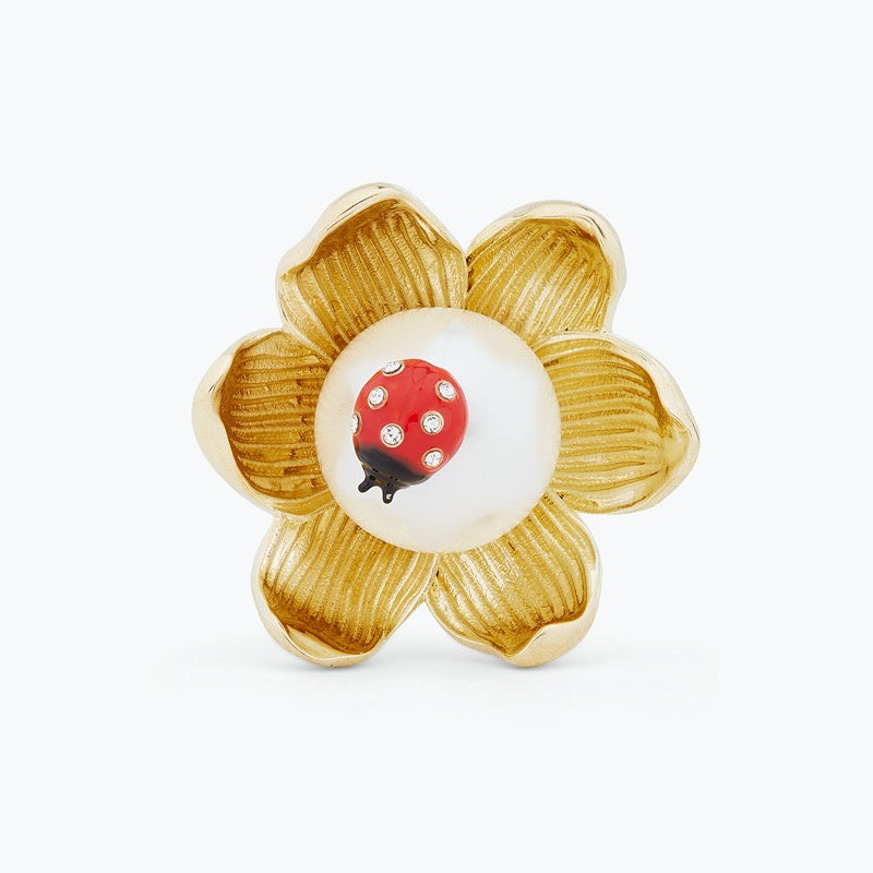 Ladybird And Wood Anemone Brooch | ARLP5011