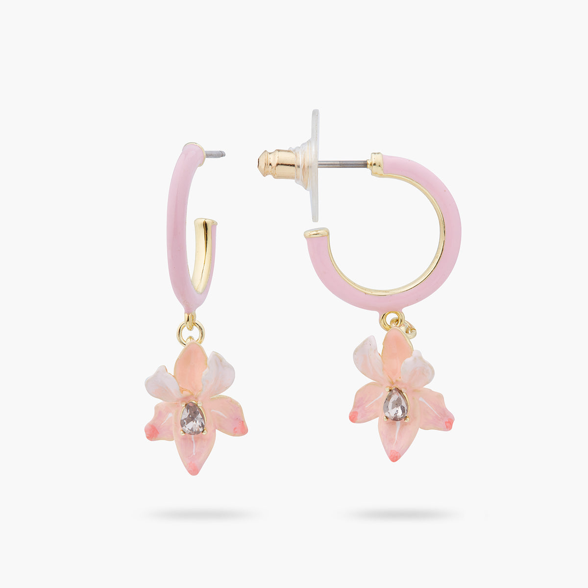 Powder Pink Iris Earrings | ARMF1101