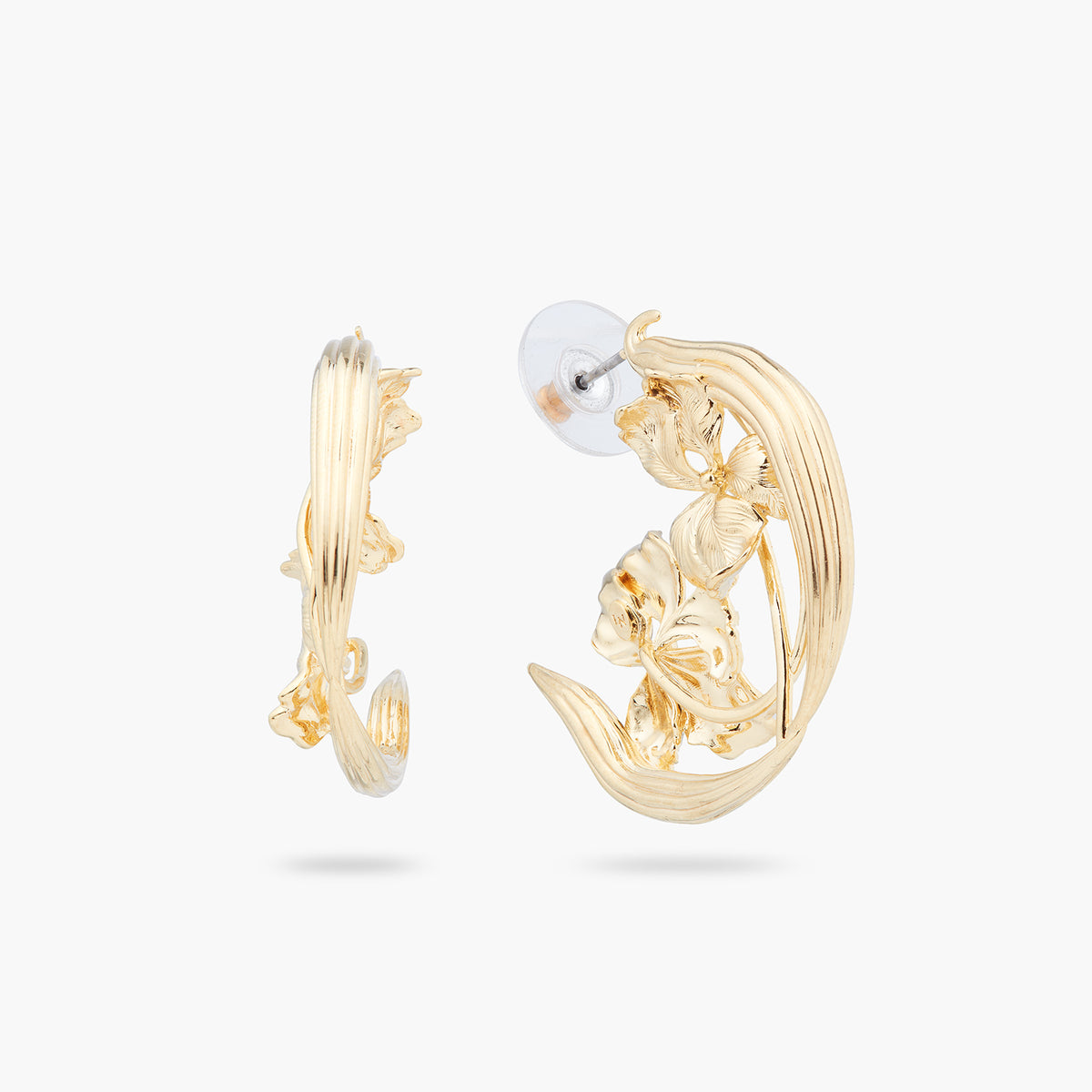 Gold Iris Hoop Earrings | ARNF1021
