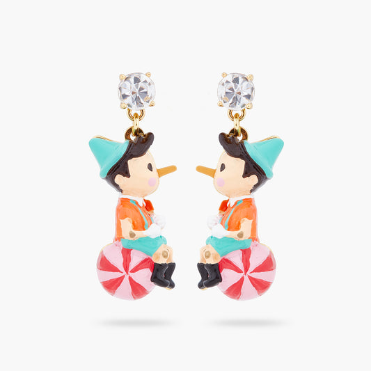 Pinocchio On His Ball Earrings