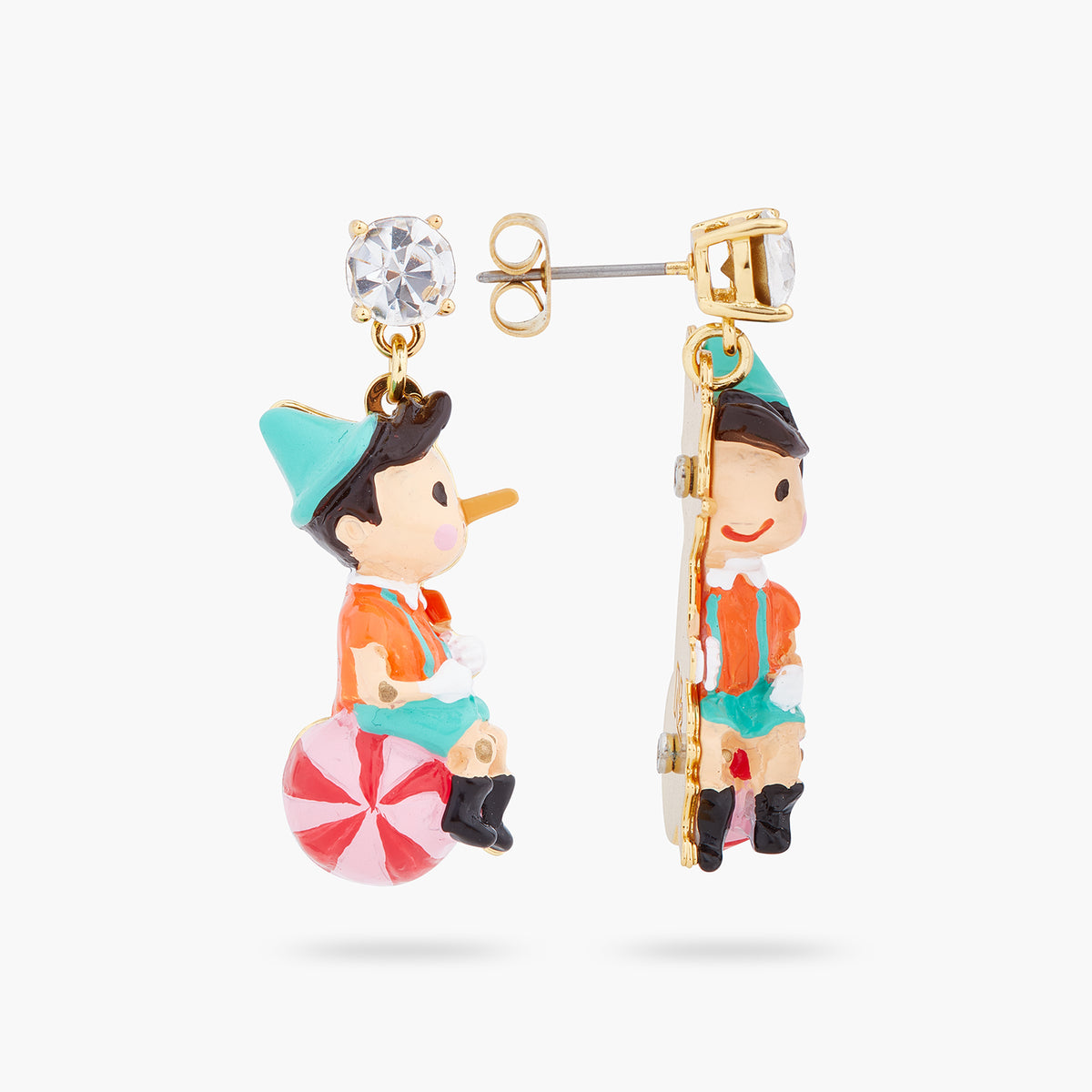 Pinocchio On His Ball Earrings | ARPI1091
