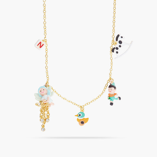 Pinocchio And Magical World Charm Necklace