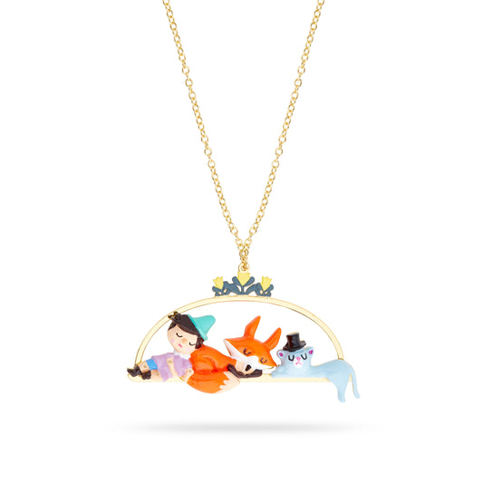 Sleeping Pinocchio And Friend Necklace | arpi3101