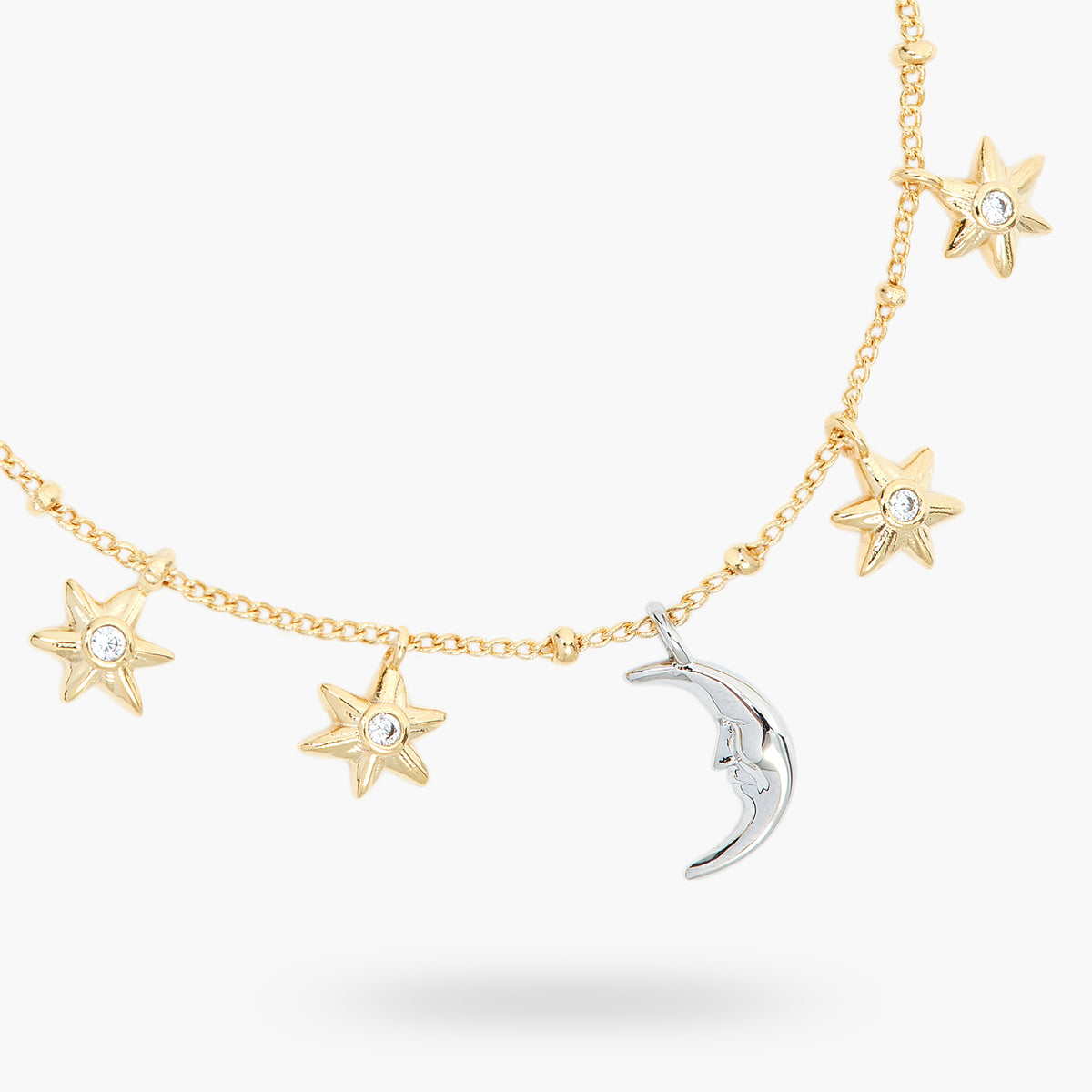 Stars And Moon Fine Charm Bracelet | asam2011