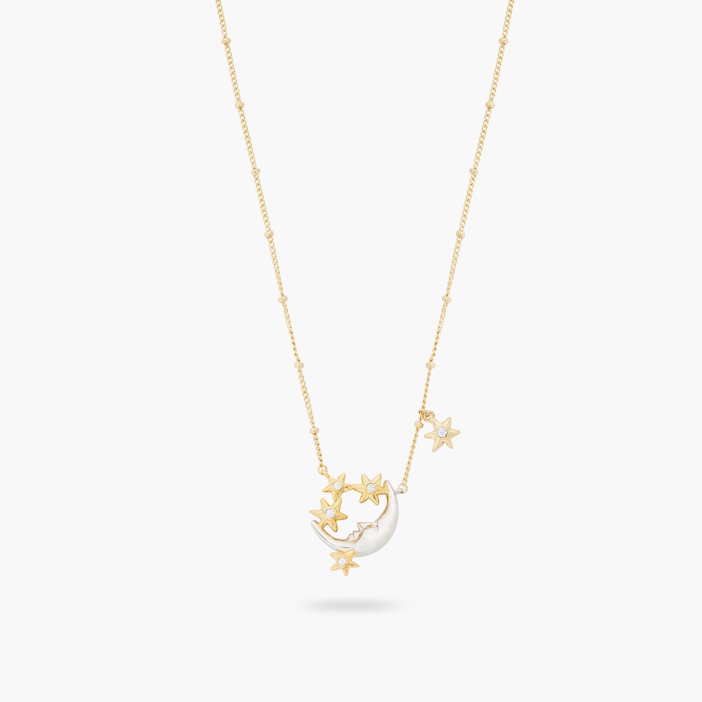 Moon And Star Pendant Necklace | asam3011