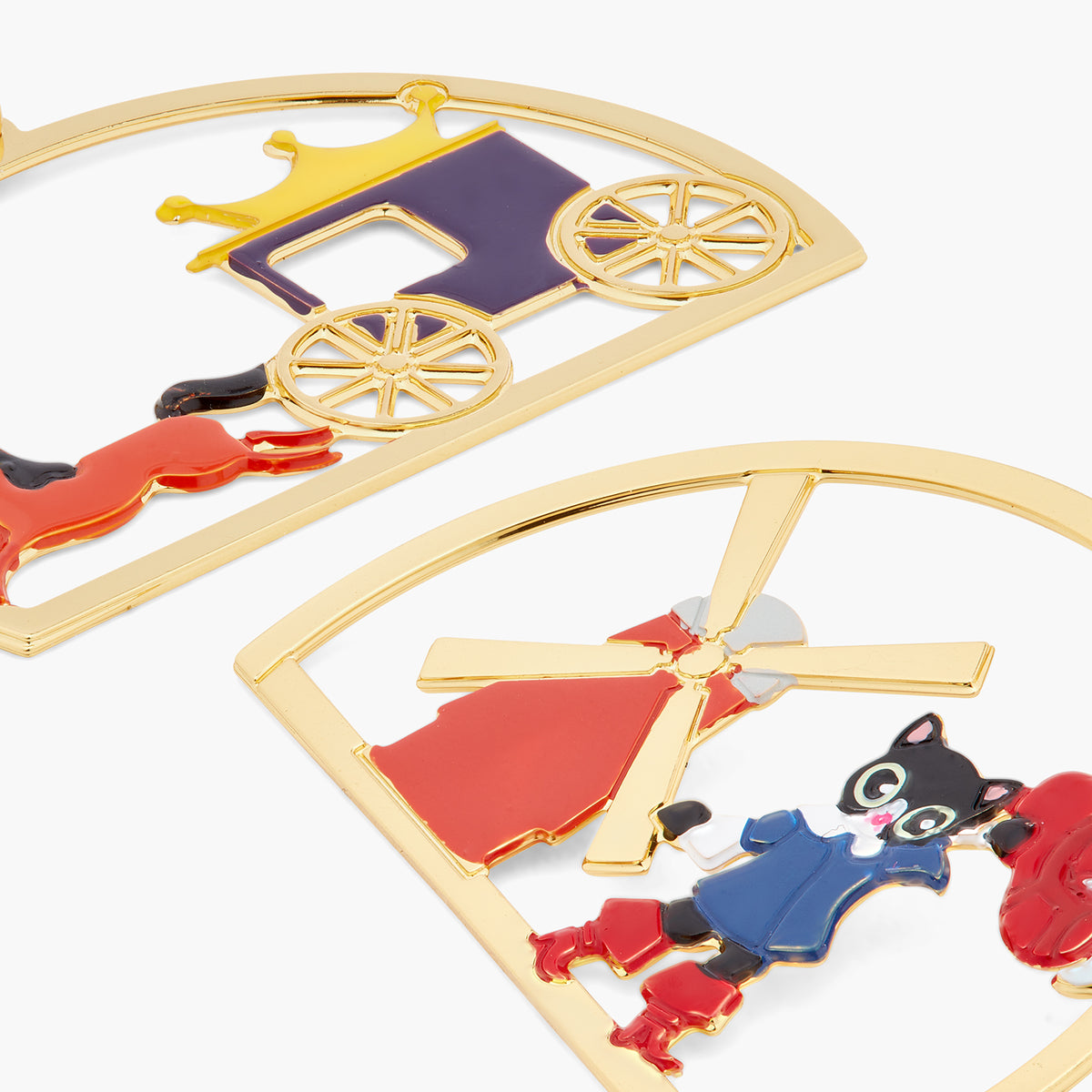 Charming Cat And Windmill Earrings | ASCC1011
