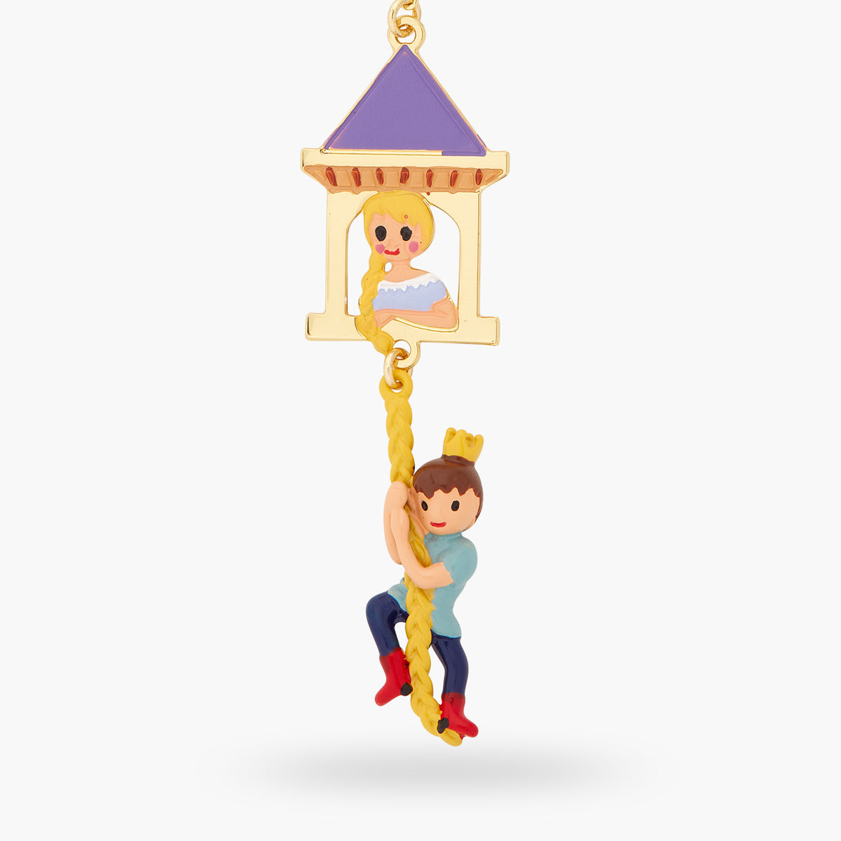 Enchanted Hair Princess And Prince Pendant Necklace | ASCE3011