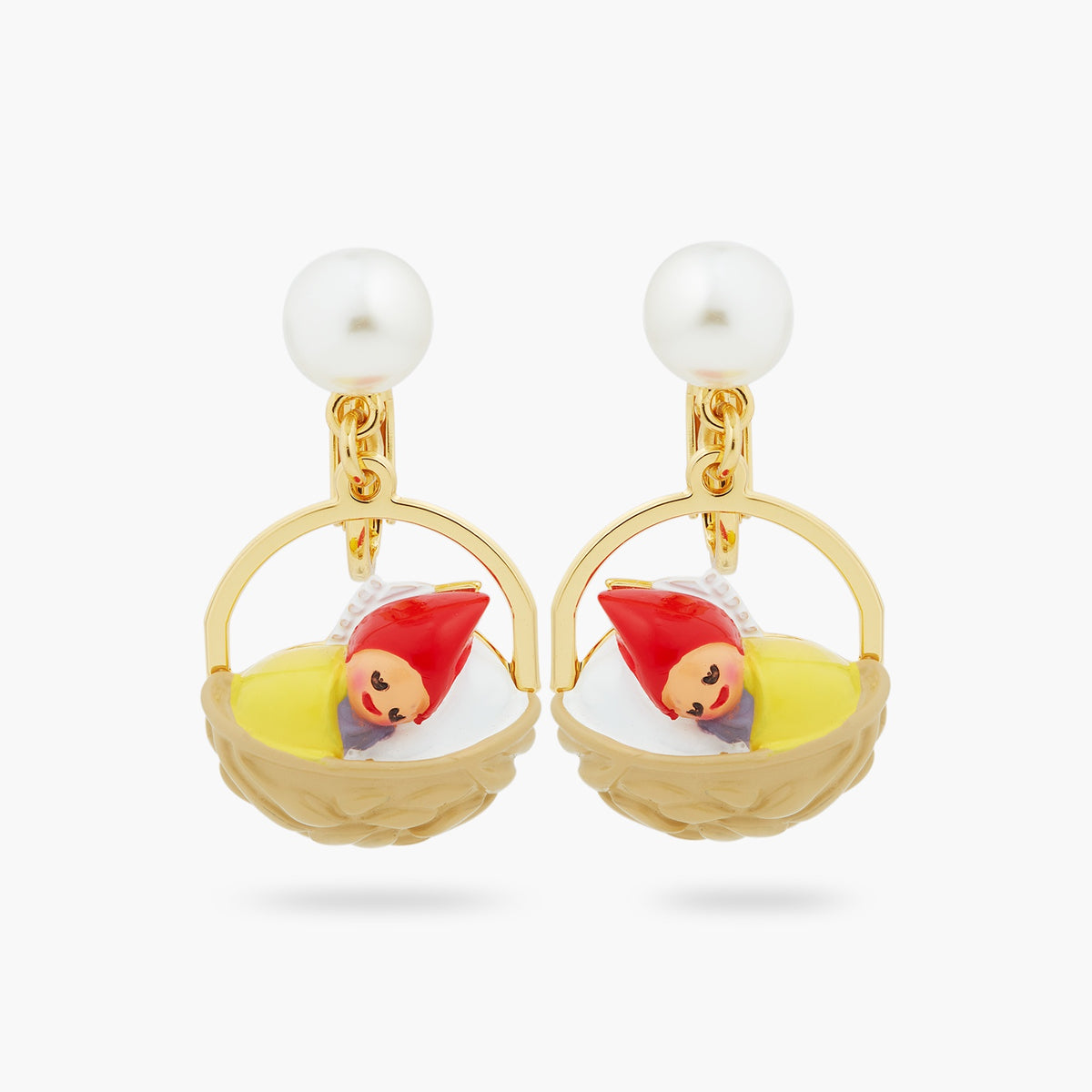 Walnut Shell And Garden Gnome Earrings | ascp1021