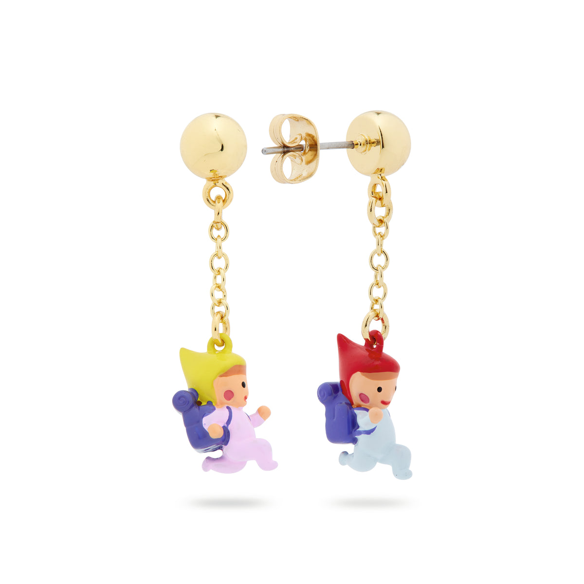 Hiking Young Garden Gnome Earrings | ascp1051