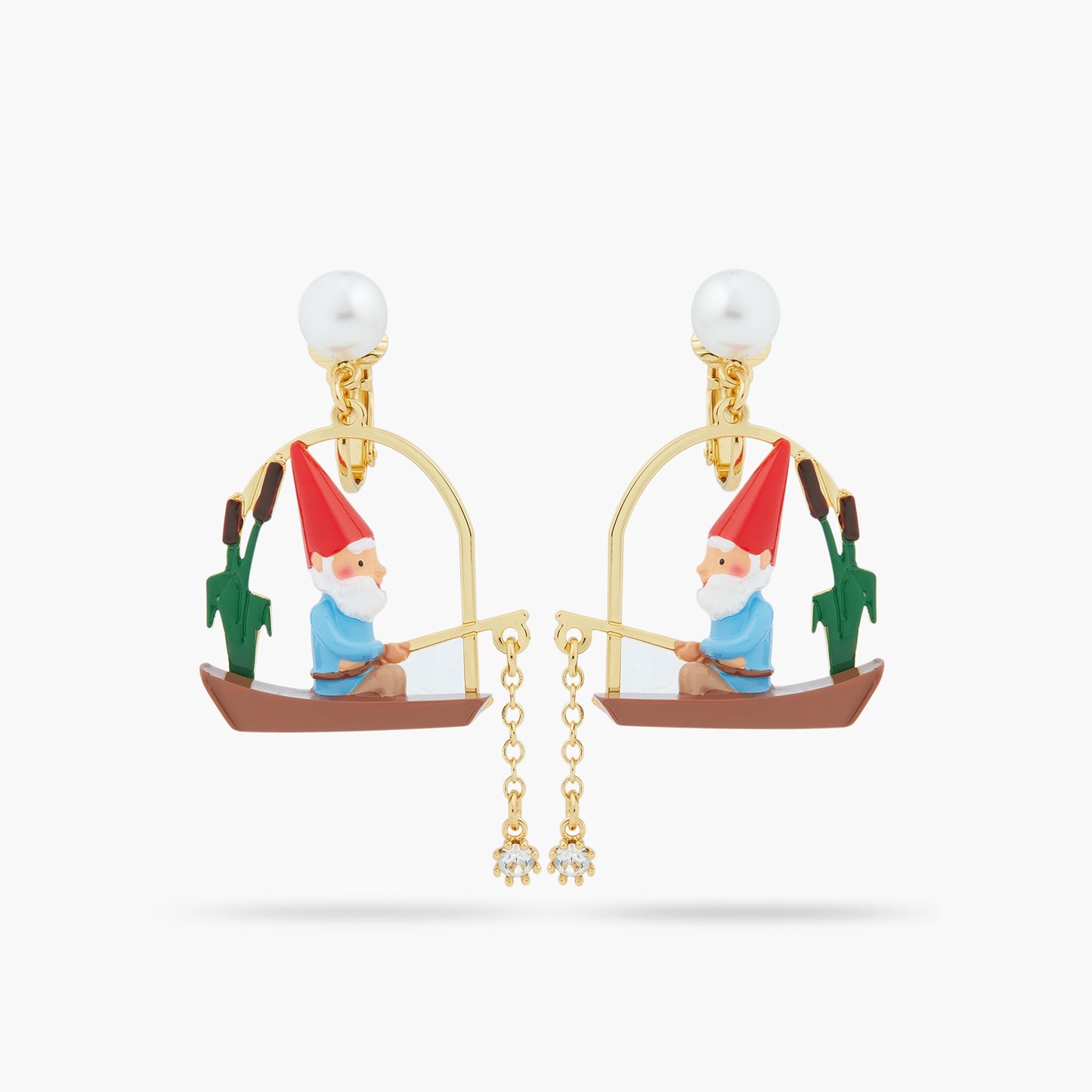 Fishing Garden Gnome Earrings | ascp1061