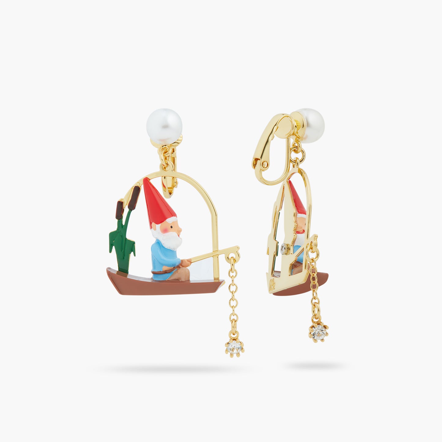 Fishing Garden Gnome Earrings | ascp1061
