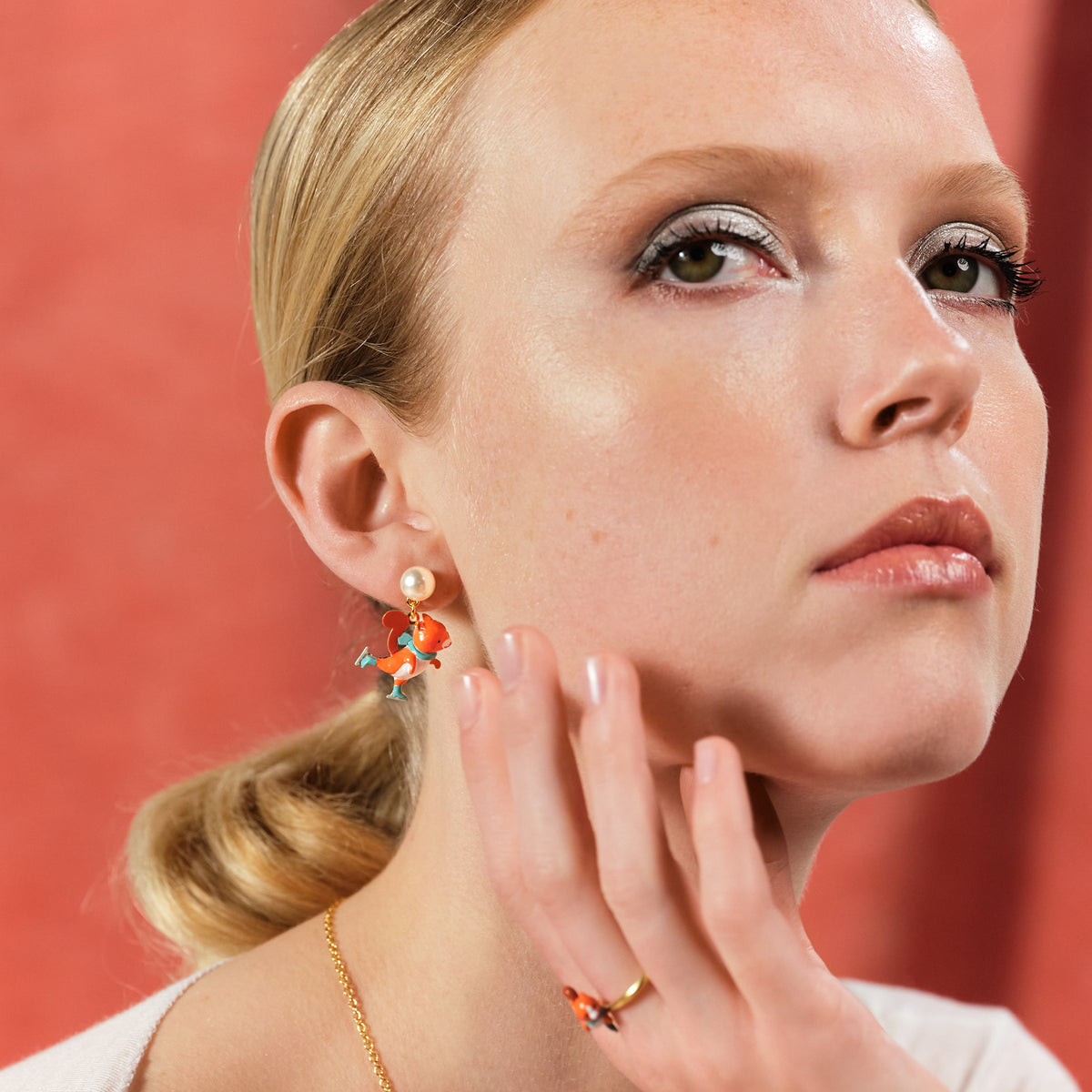 Ice Skating Squirrel Earrings | ascp1081