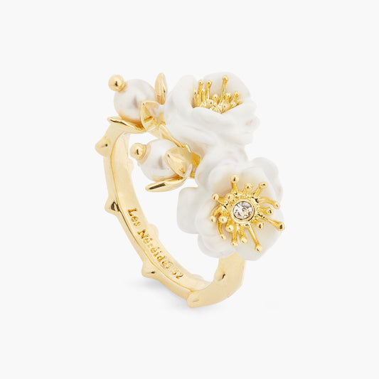 White Roses And Pearl Ring | aset6041