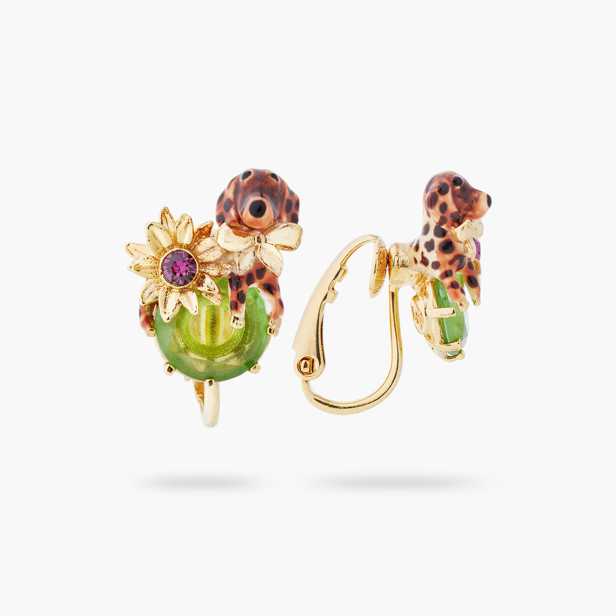 Dachshund And Stone Earrings | ASLA1041