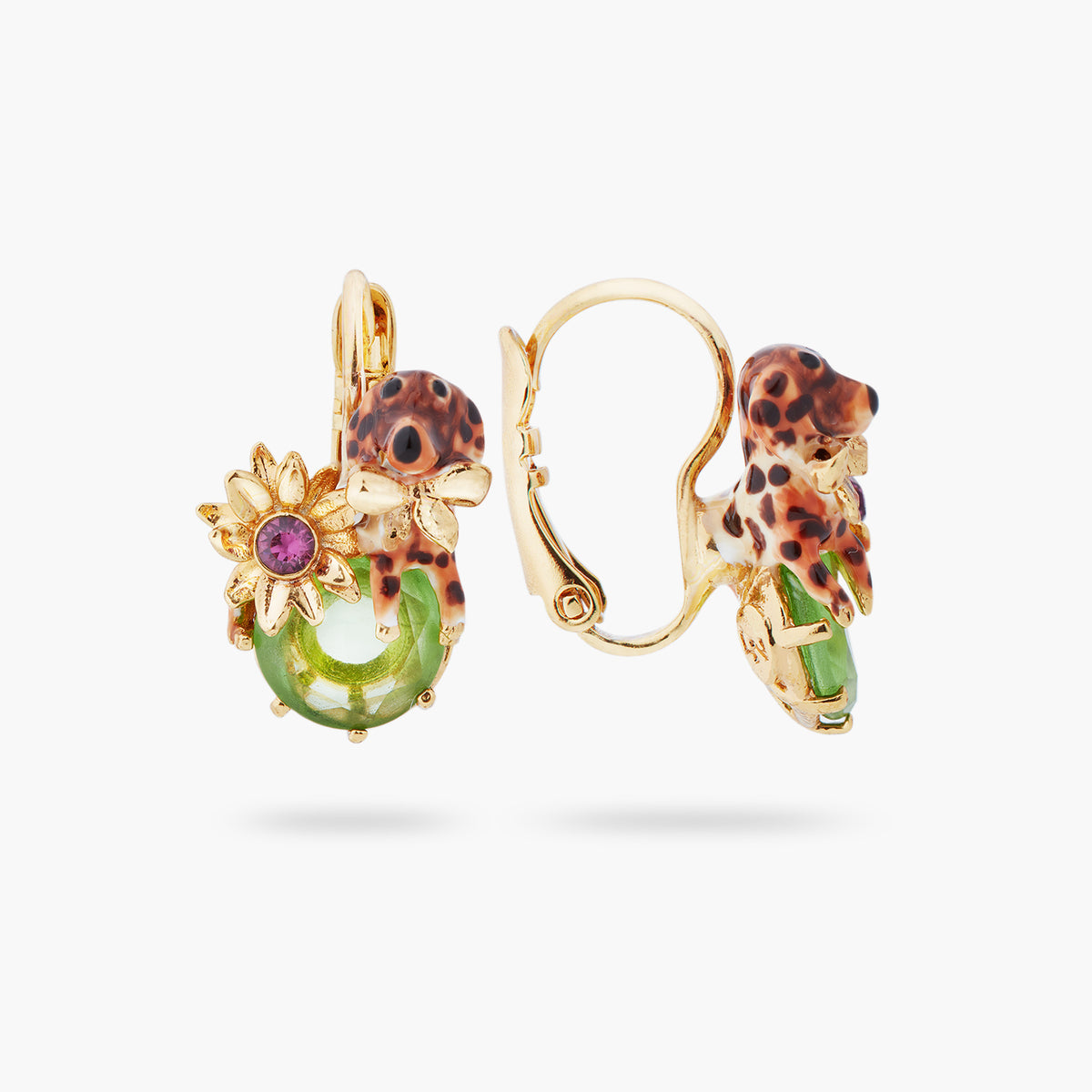 Dachshund And Stone Earrings | ASLA1041
