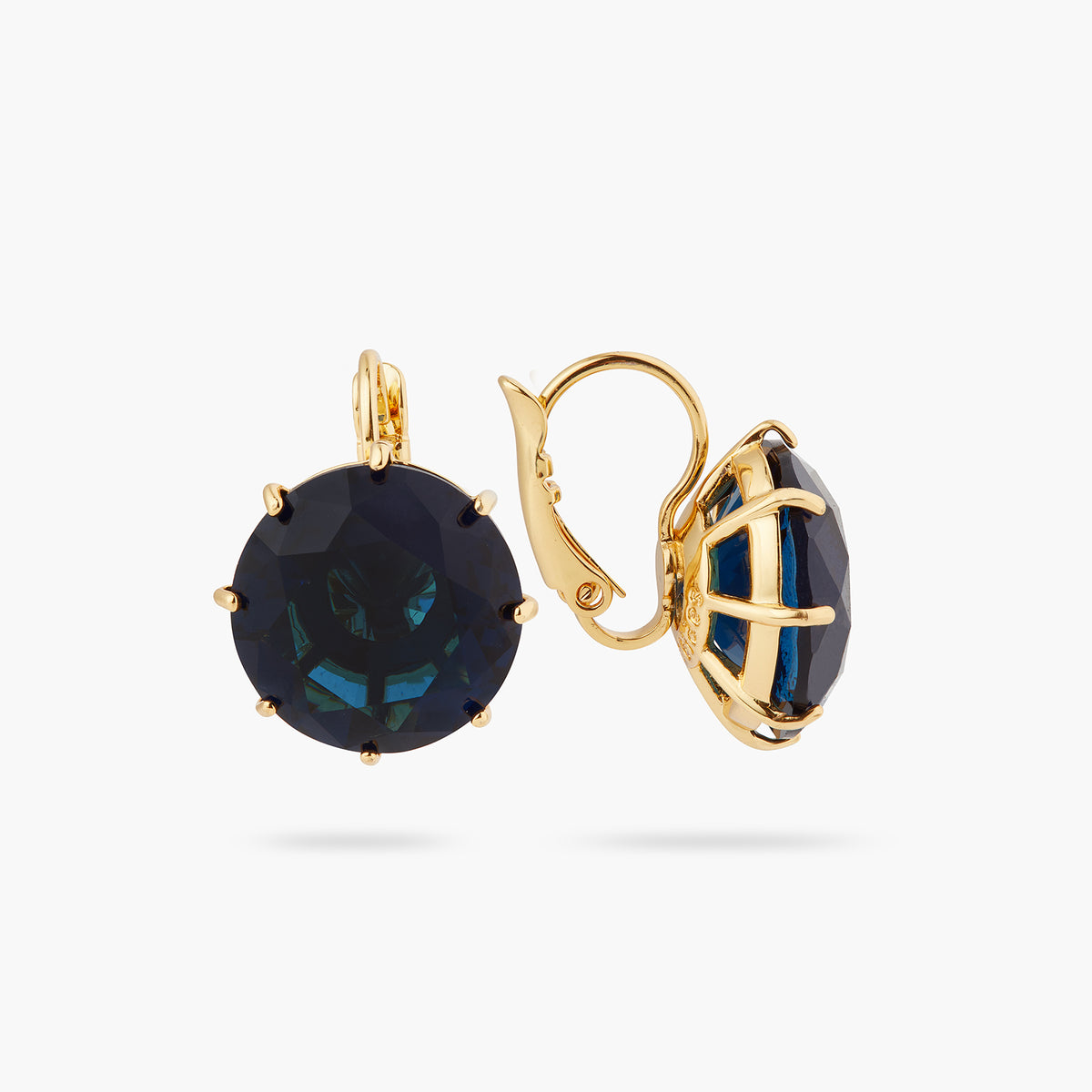 Ocean Blue Dimantine Round Stone Earrings | ASLD1401