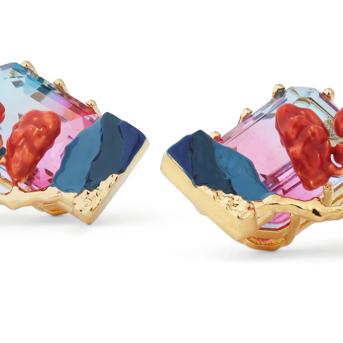 Rising Sun And Maple Tree Sleeper Earrings | ASLE1131