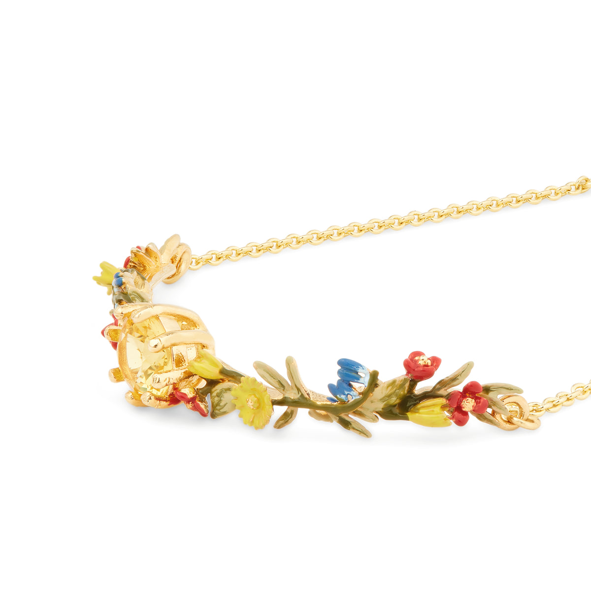 Autumn Flower And Round Stone Fine Bracelet | ASLE2031