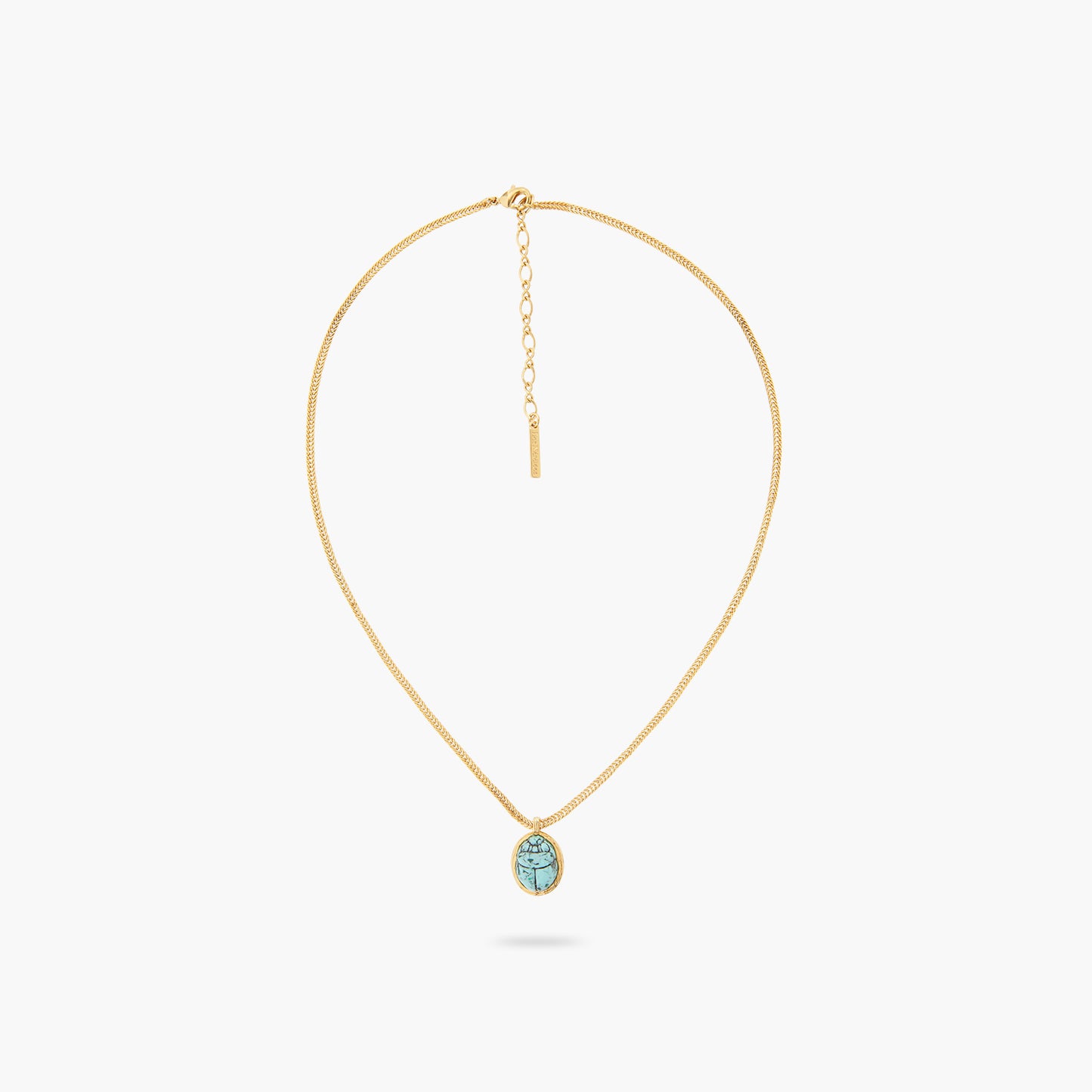 Turquoise Scarab Beetle Pendant Necklace | ASNI3031