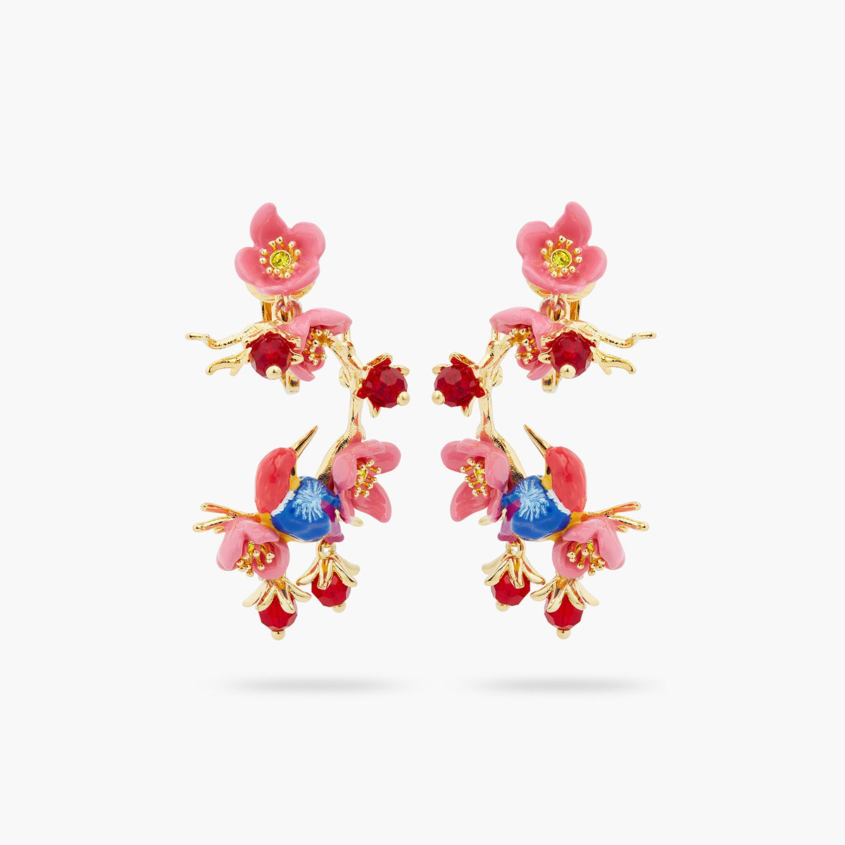 Kingfisher And Plum Blossom Earrings | aspl1011