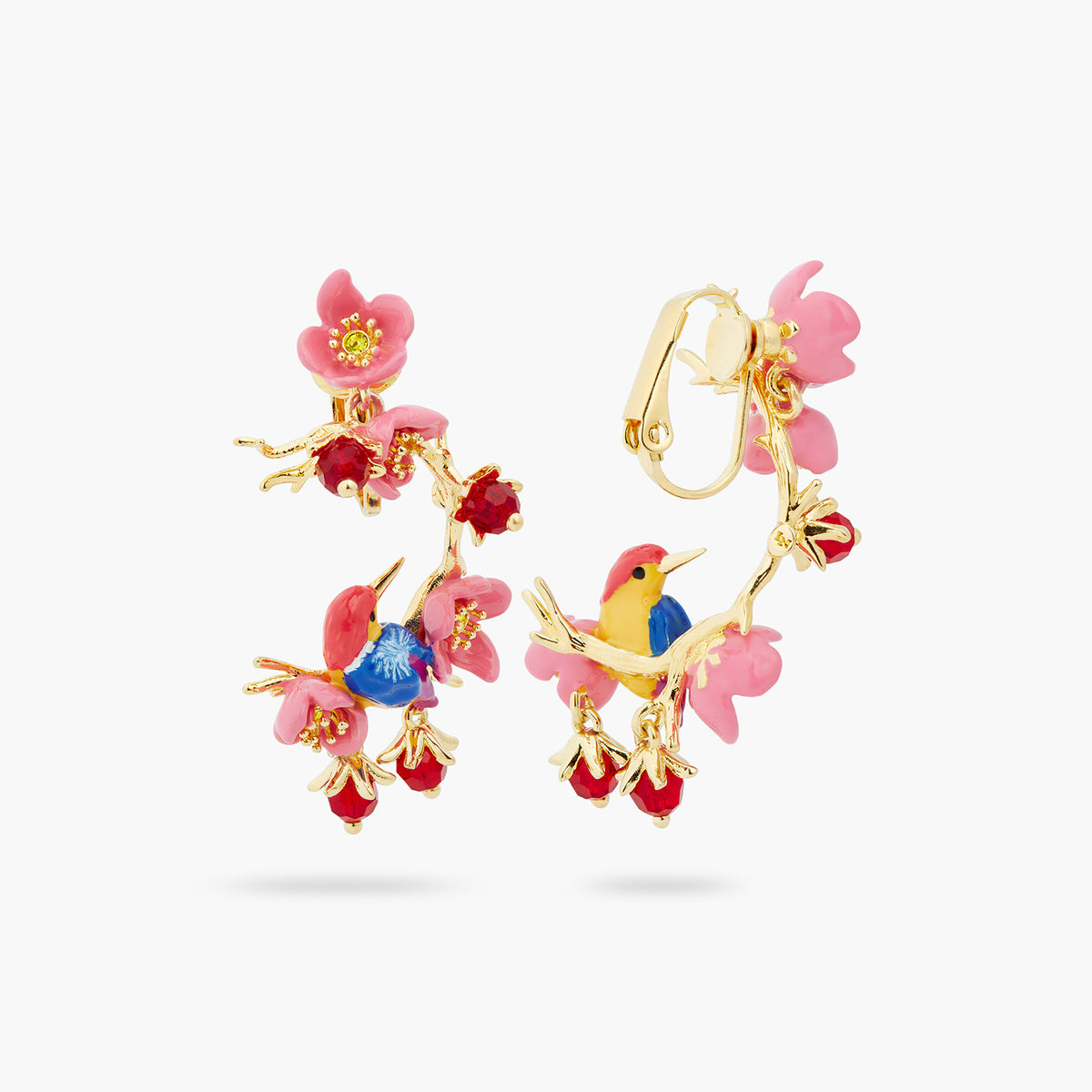 Kingfisher And Plum Blossom Earrings | aspl1011