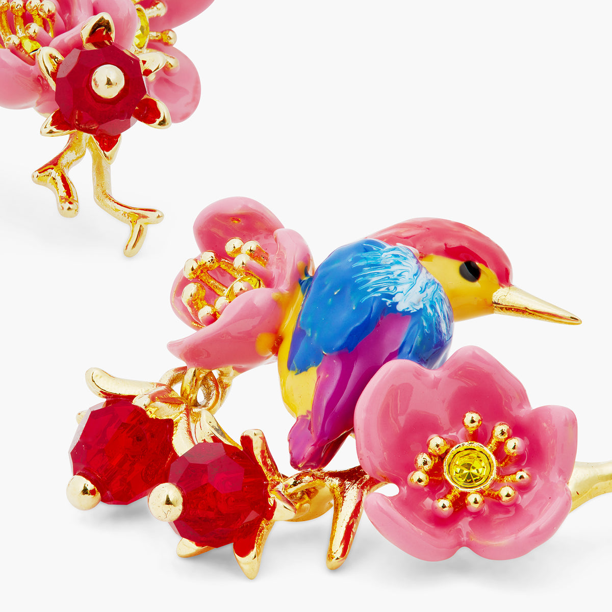 Kingfisher And Plum Blossom Earrings | aspl1011