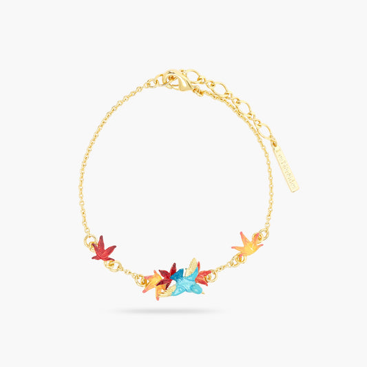 Kingfisher And Maple Leaf Fine Bracelet | ASPL2011