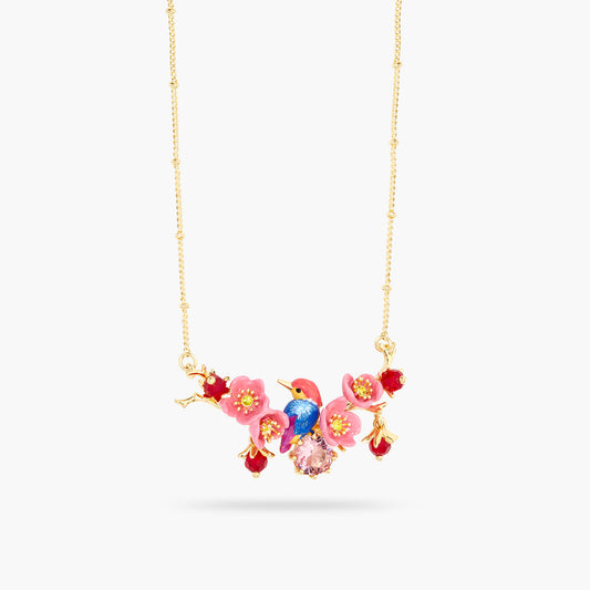 Kingfisher And Maple Blossom Statement Necklace | aspl3011