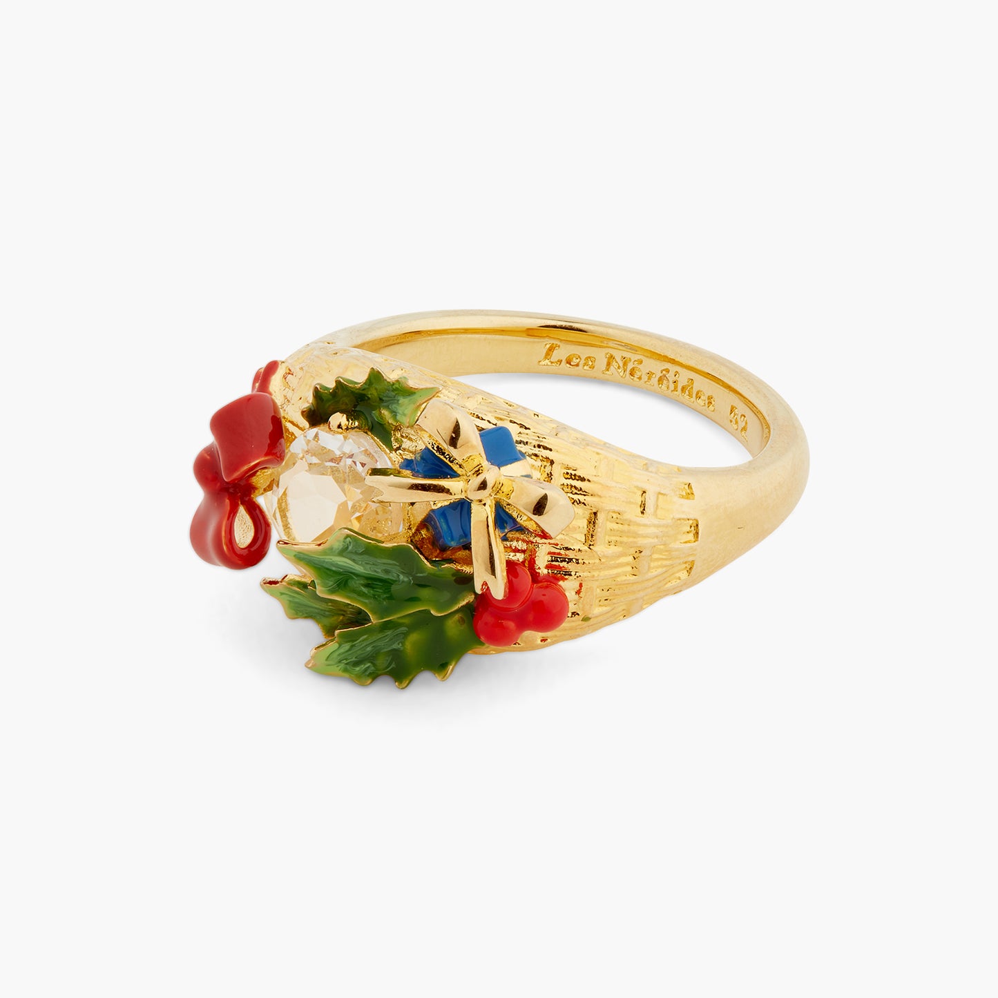 Faceted Crystal And Christmas Gift Cocktail Ring | ASPS6011
