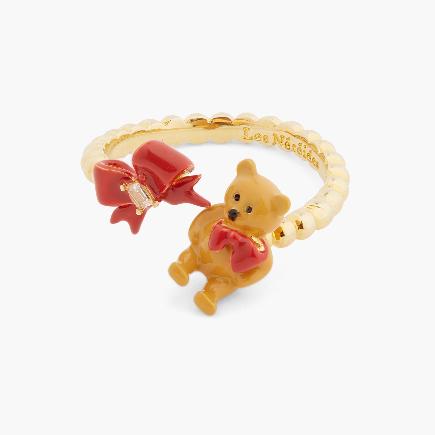Teddy Bear And Bow Adjustable Me And You Ring