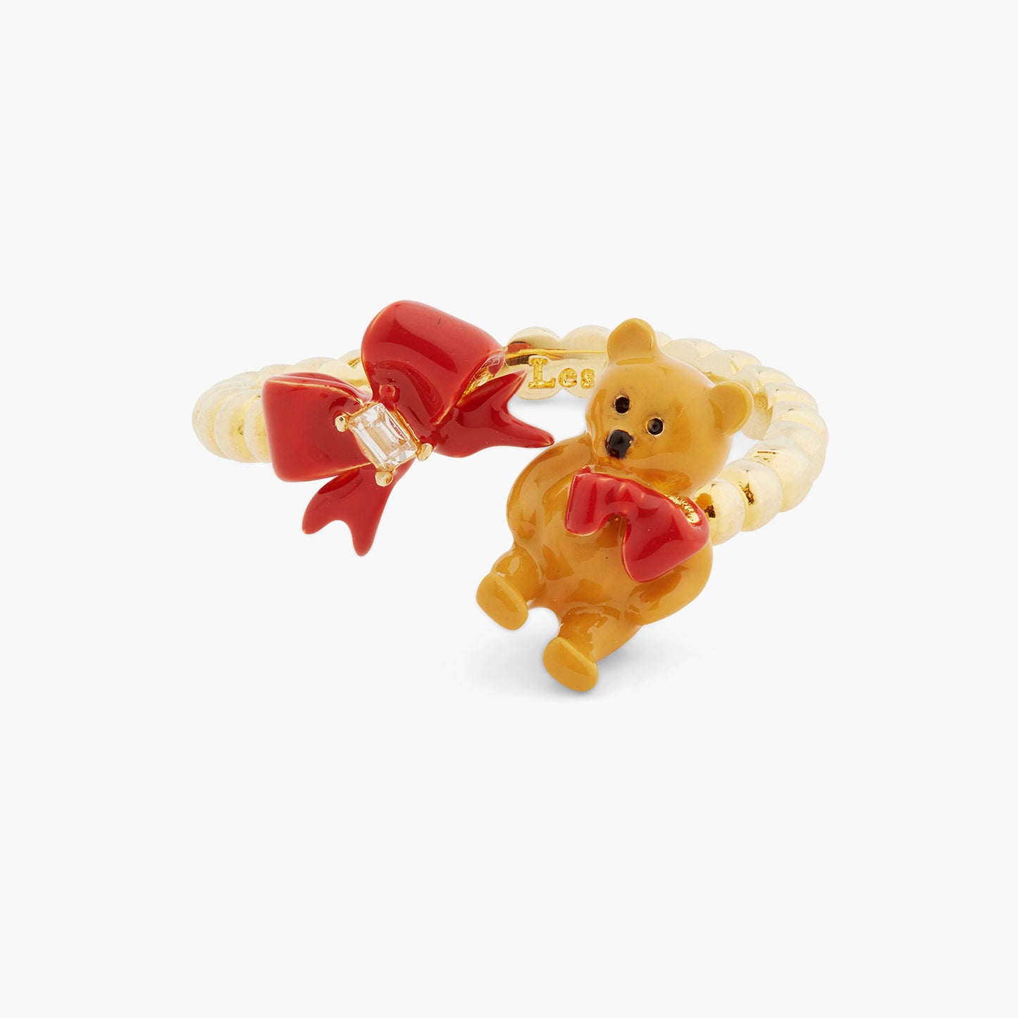 Teddy Bear And Bow Adjustable Me And You Ring