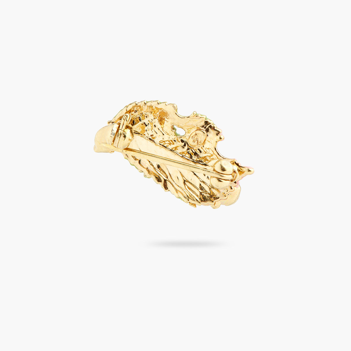 Cultured Pearl And Rosebush Leaf Brooch | ASRF5021